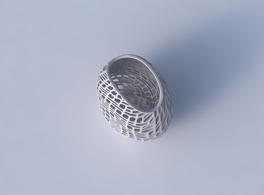 Bowl compressed with twisted lattice tiles 3D print model_2