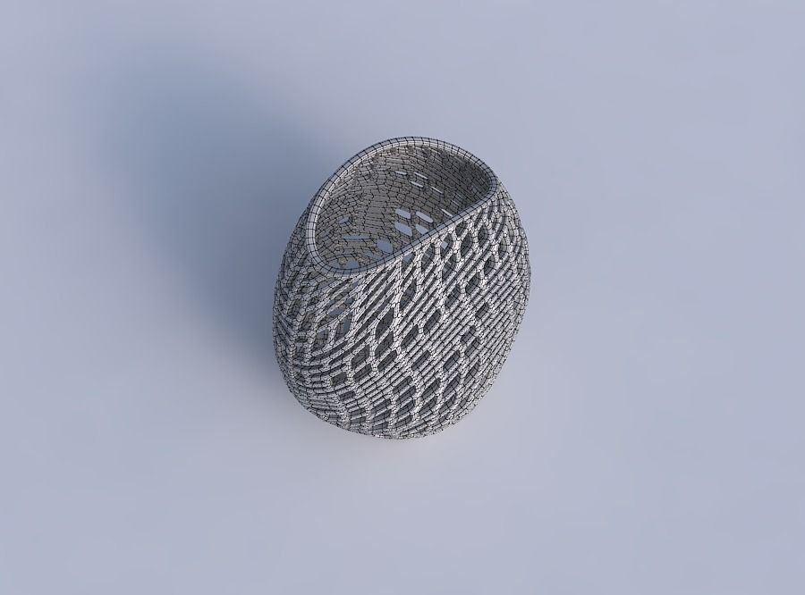 Bowl compressed with twisted lattice tiles 3D print model_6