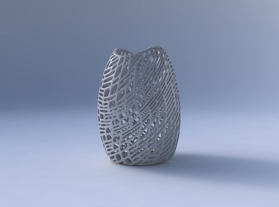 Bowl compressed with twisted lattice tiles 3D print model_4