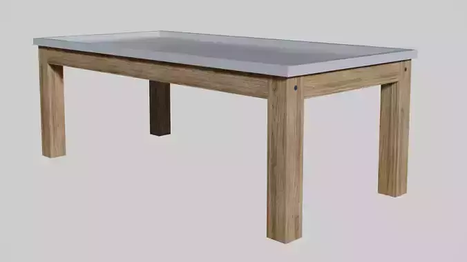 White and Light Wood Coffee Table