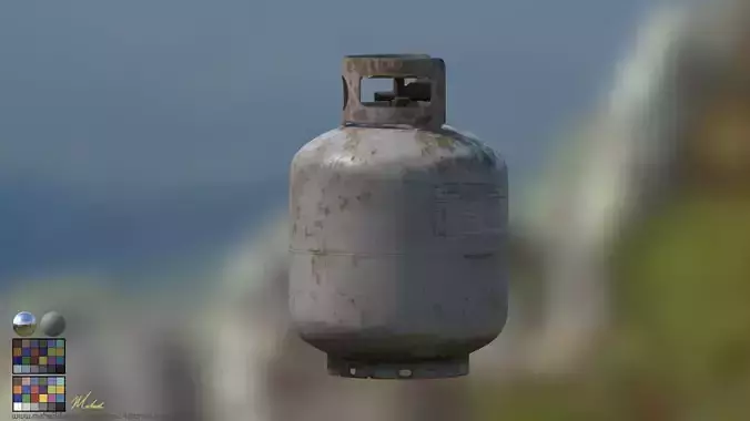 Rusty Propane gas cylinder 