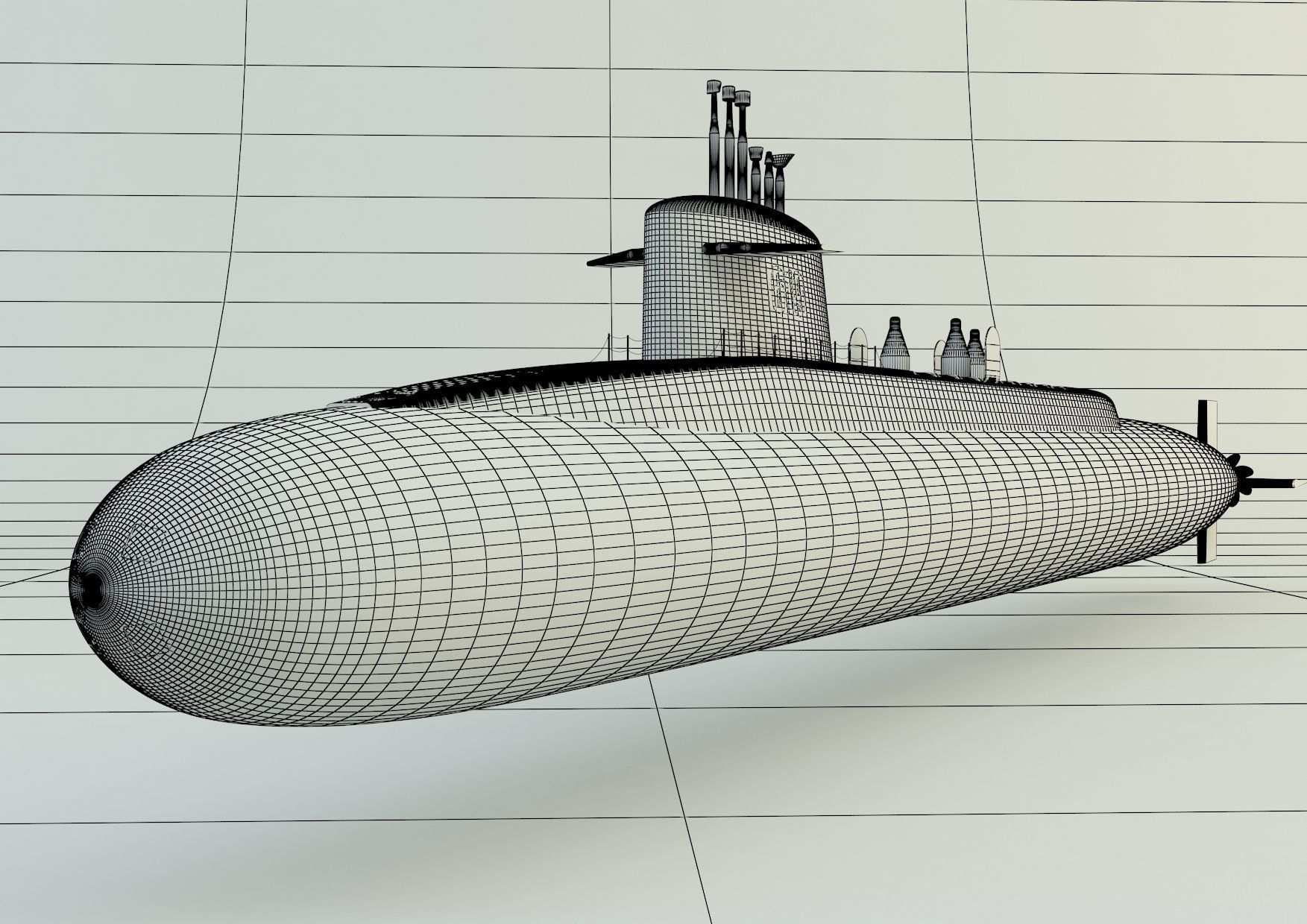 Andrew Jackson SSBN 619 military submarine model 3D model_28