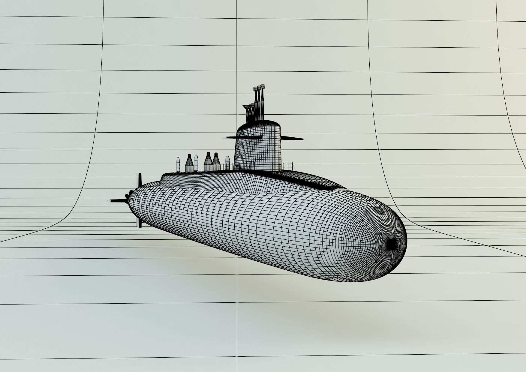 Andrew Jackson SSBN 619 military submarine model 3D model_24