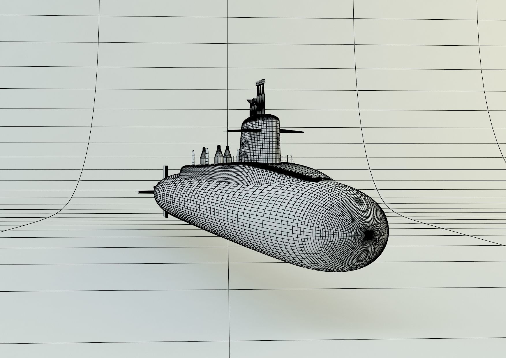 Andrew Jackson SSBN 619 military submarine model 3D model_25
