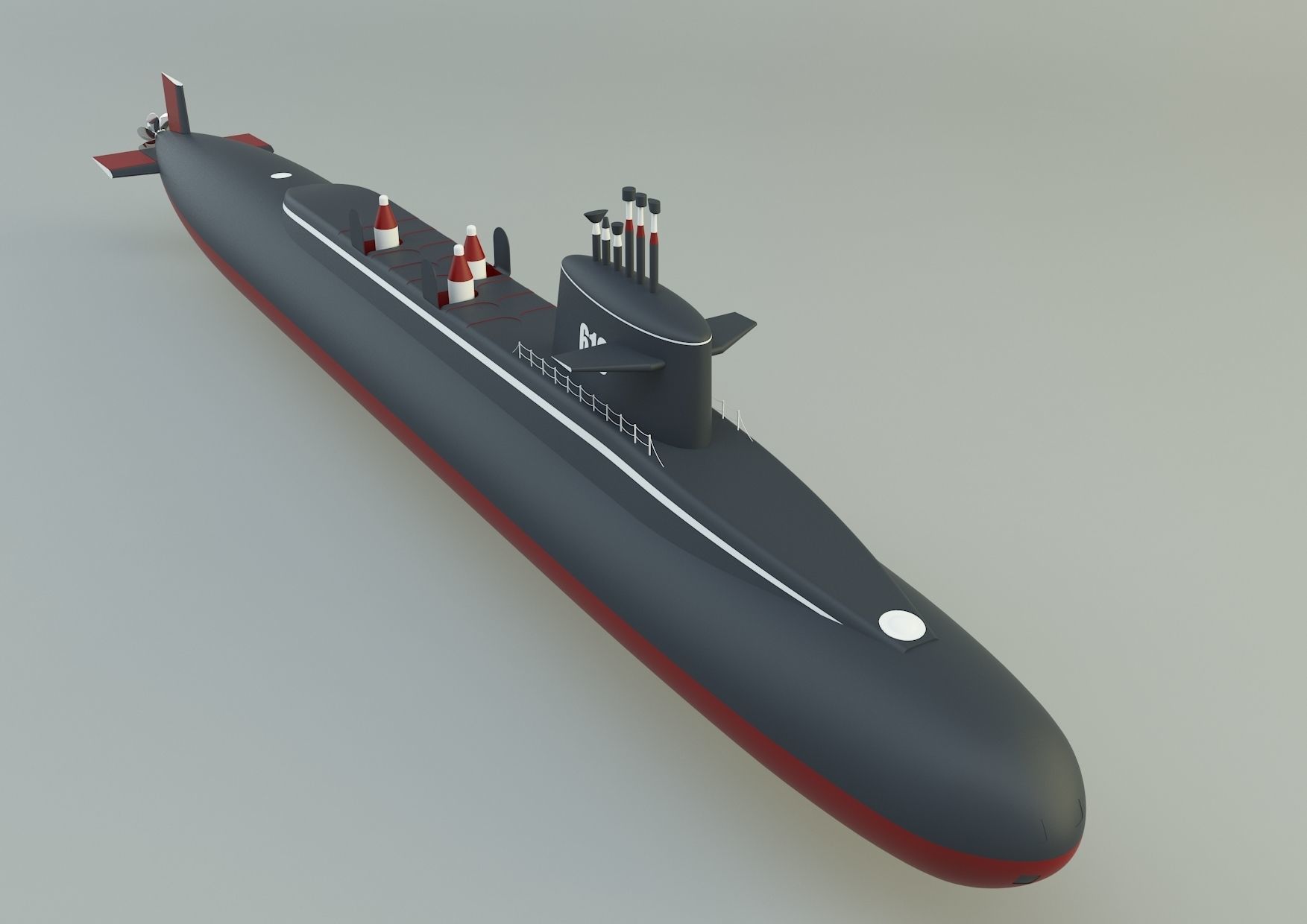 Andrew Jackson SSBN 619 military submarine model 3D model_14