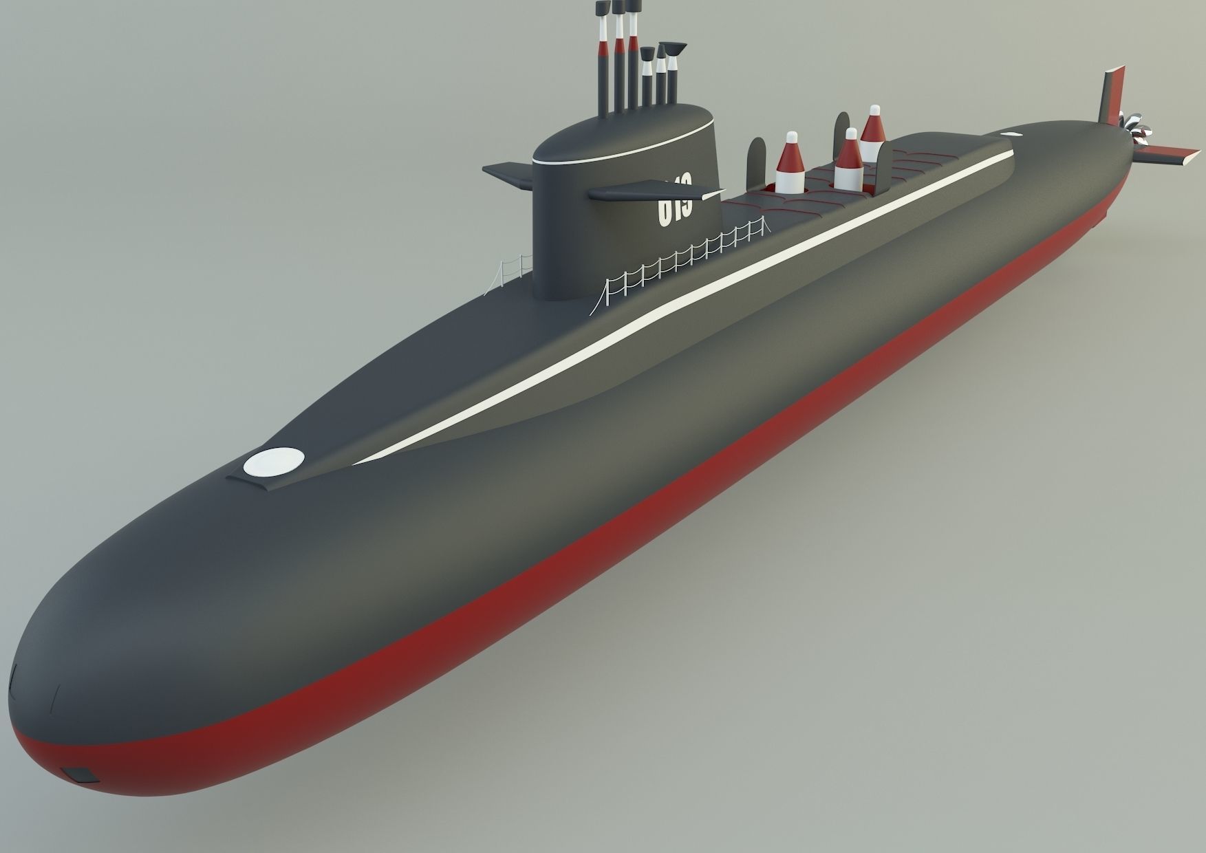 Andrew Jackson SSBN 619 military submarine model 3D model_20