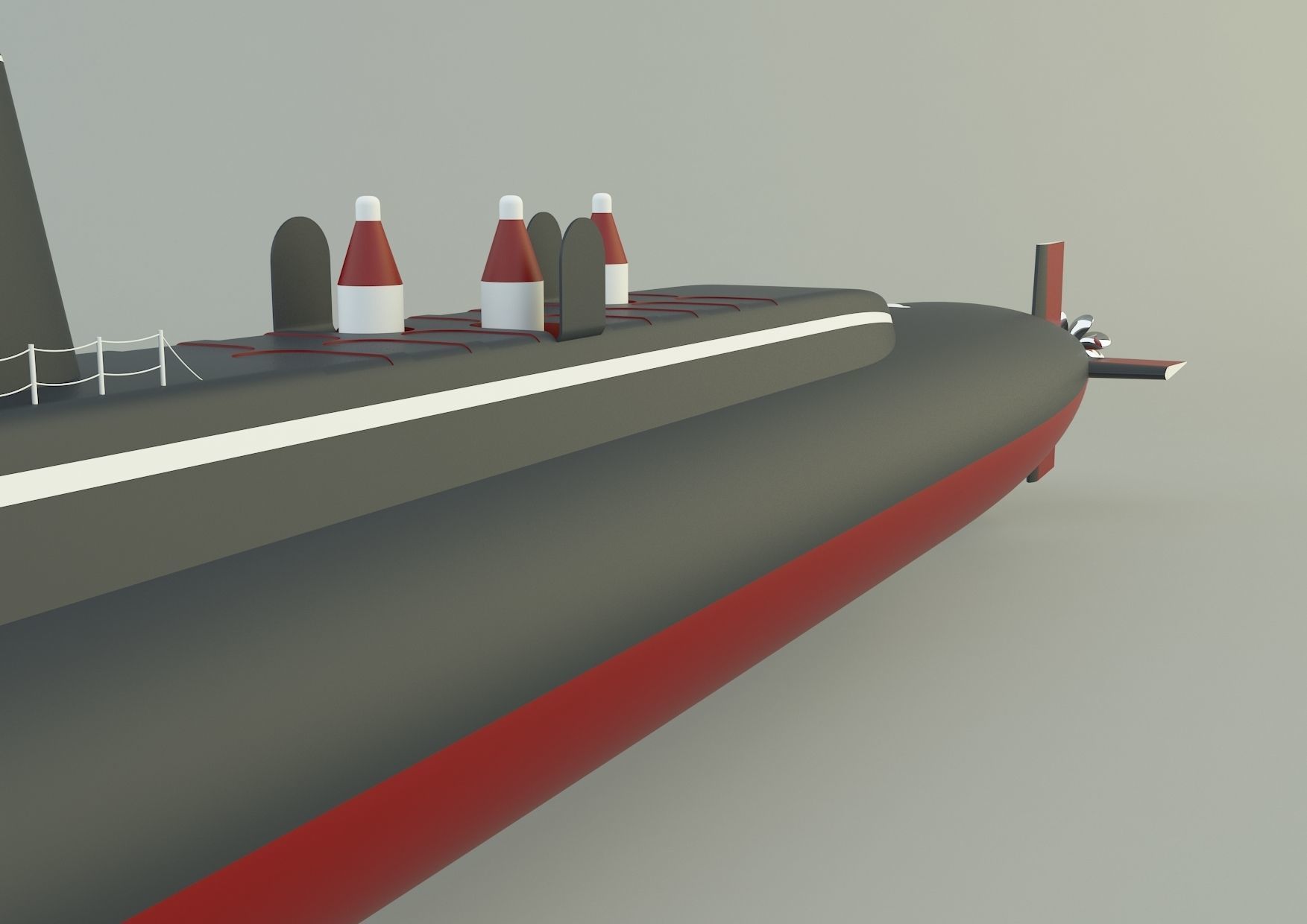 Andrew Jackson SSBN 619 military submarine model 3D model_23