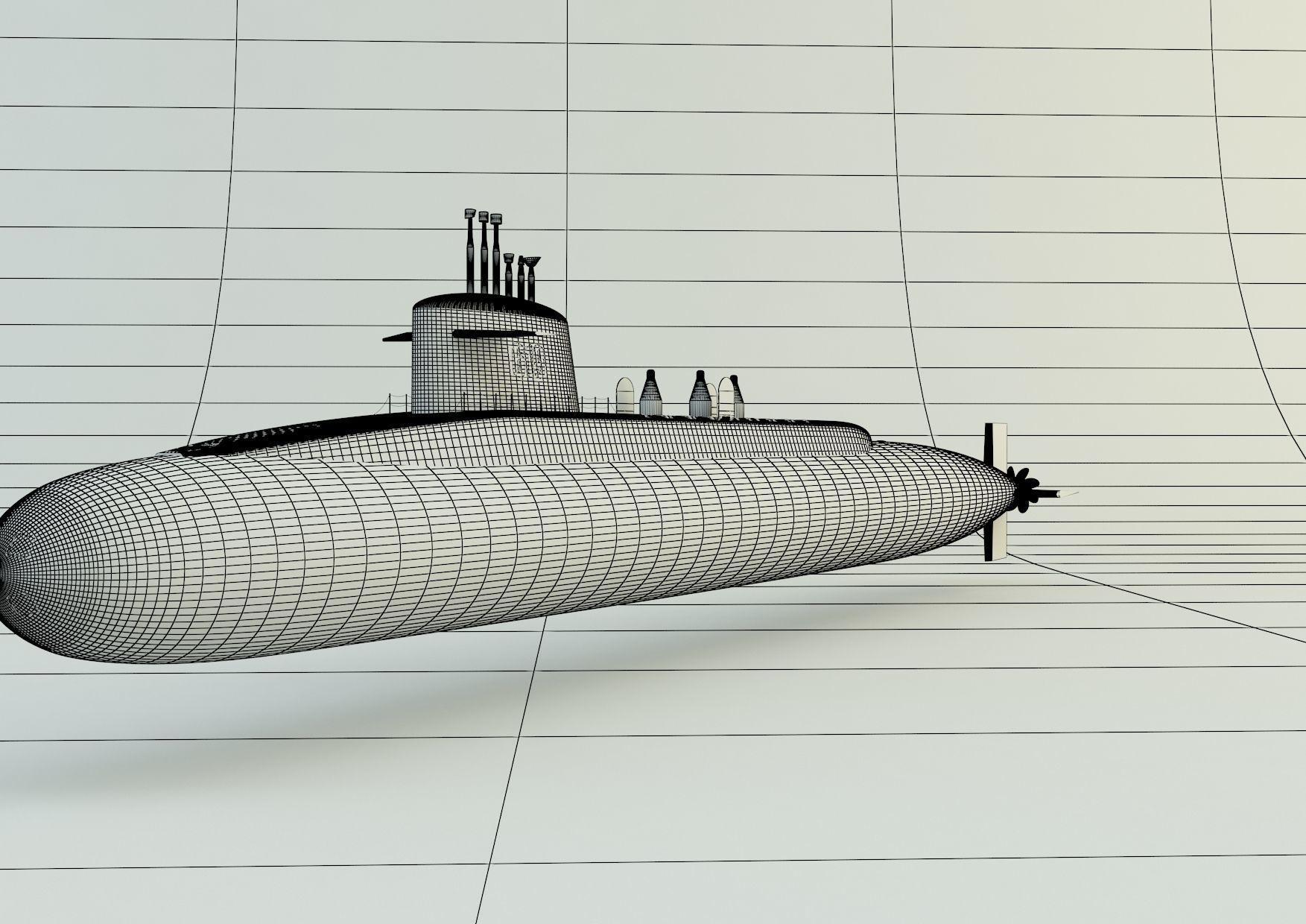 Andrew Jackson SSBN 619 military submarine model 3D model_30