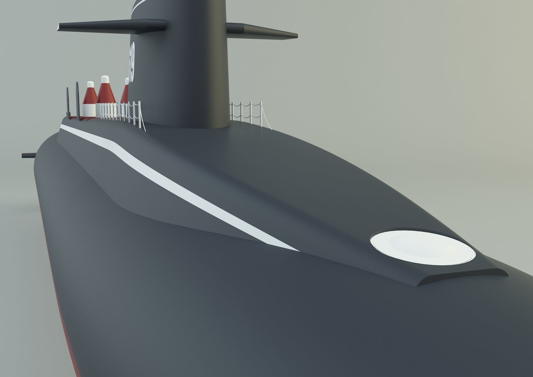 Andrew Jackson SSBN 619 military submarine model 3D model_13