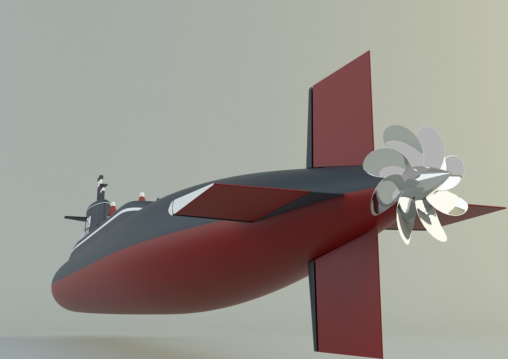 Andrew Jackson SSBN 619 military submarine model 3D model_2