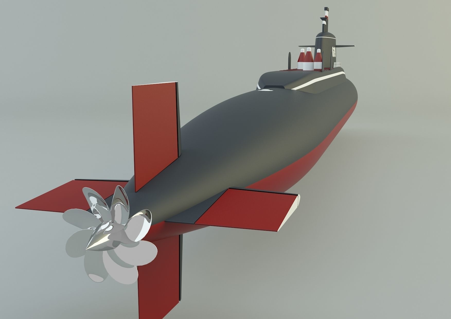 Andrew Jackson SSBN 619 military submarine model 3D model_15