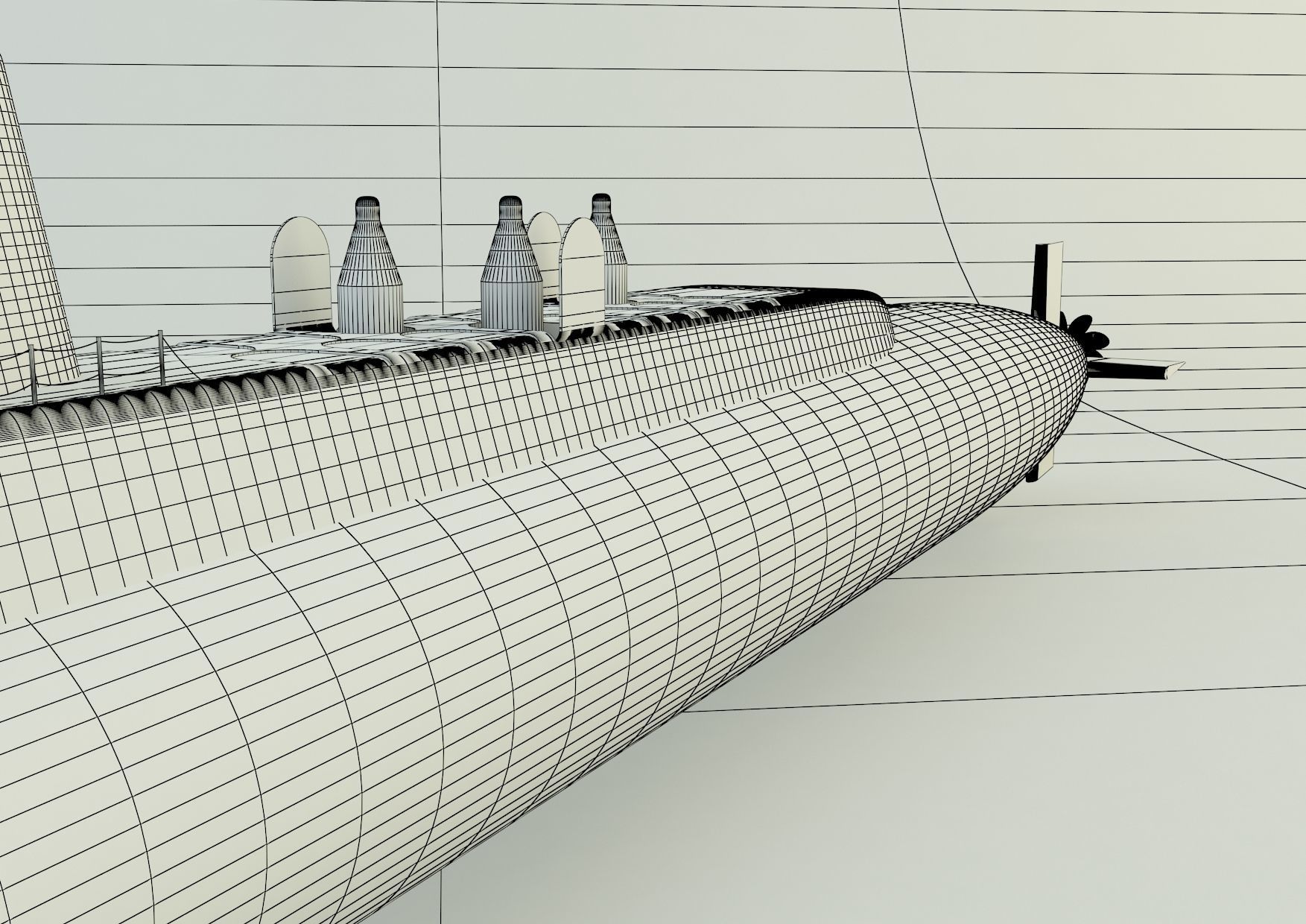 Andrew Jackson SSBN 619 military submarine model 3D model_32