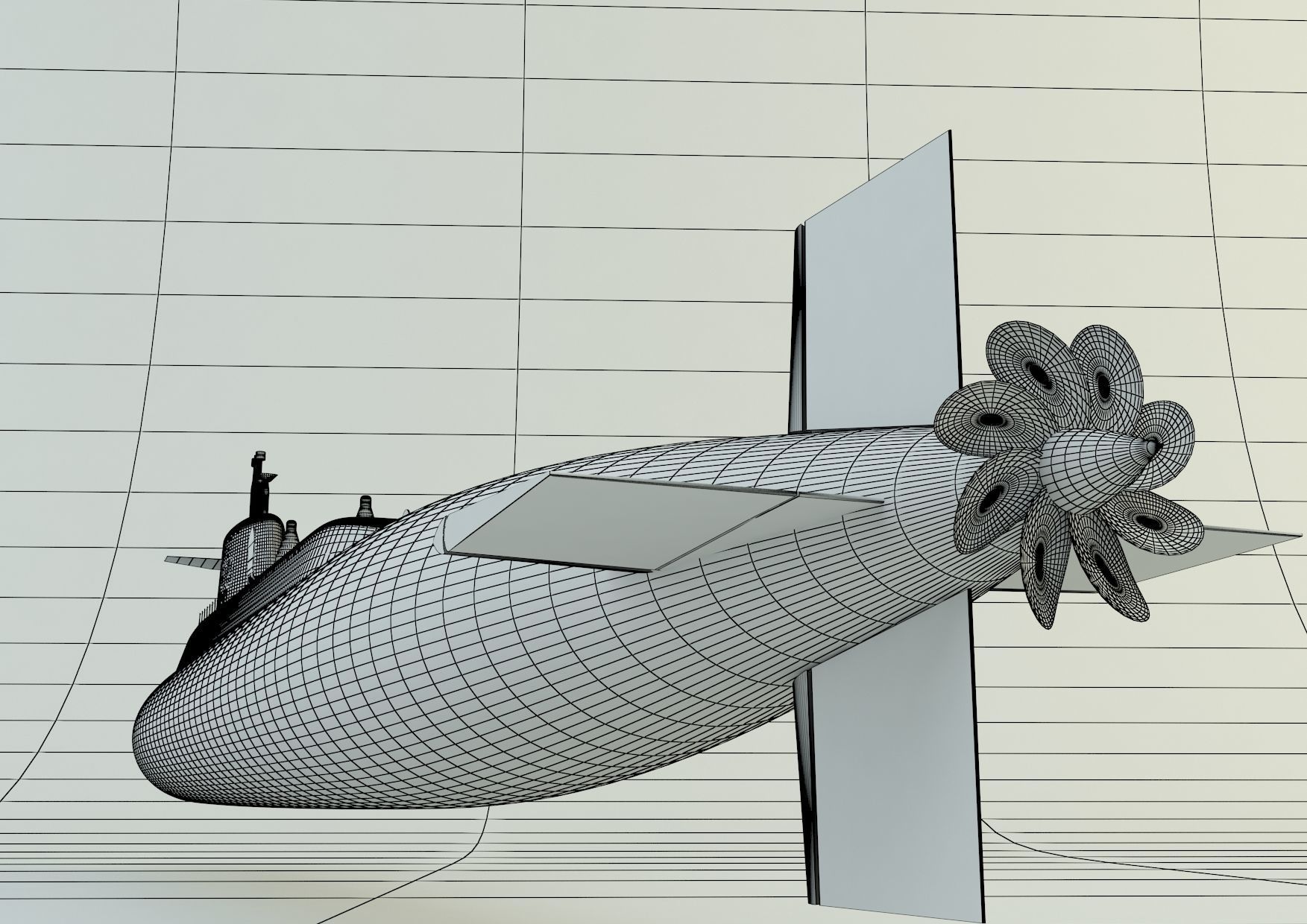 Andrew Jackson SSBN 619 military submarine model 3D model_34