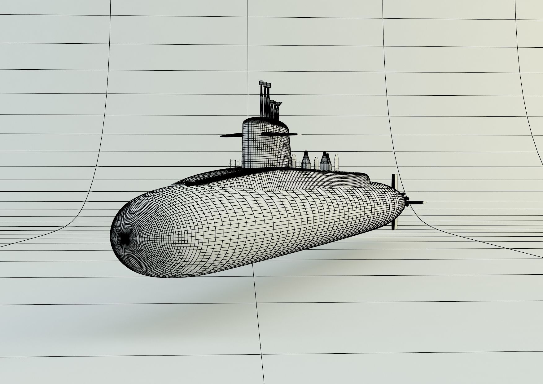 Andrew Jackson SSBN 619 military submarine model 3D model_27