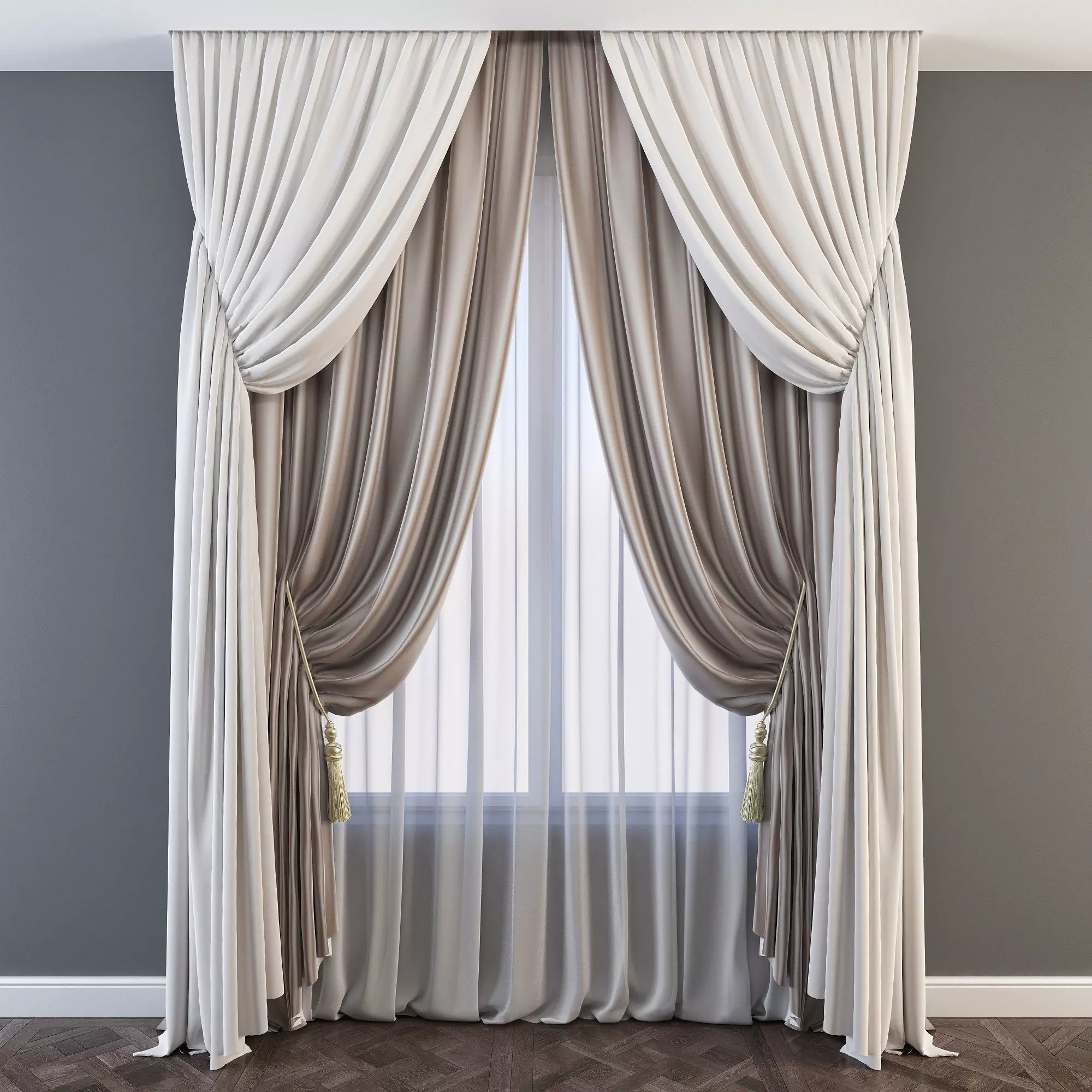 Set 63 Curtains 3D model_0