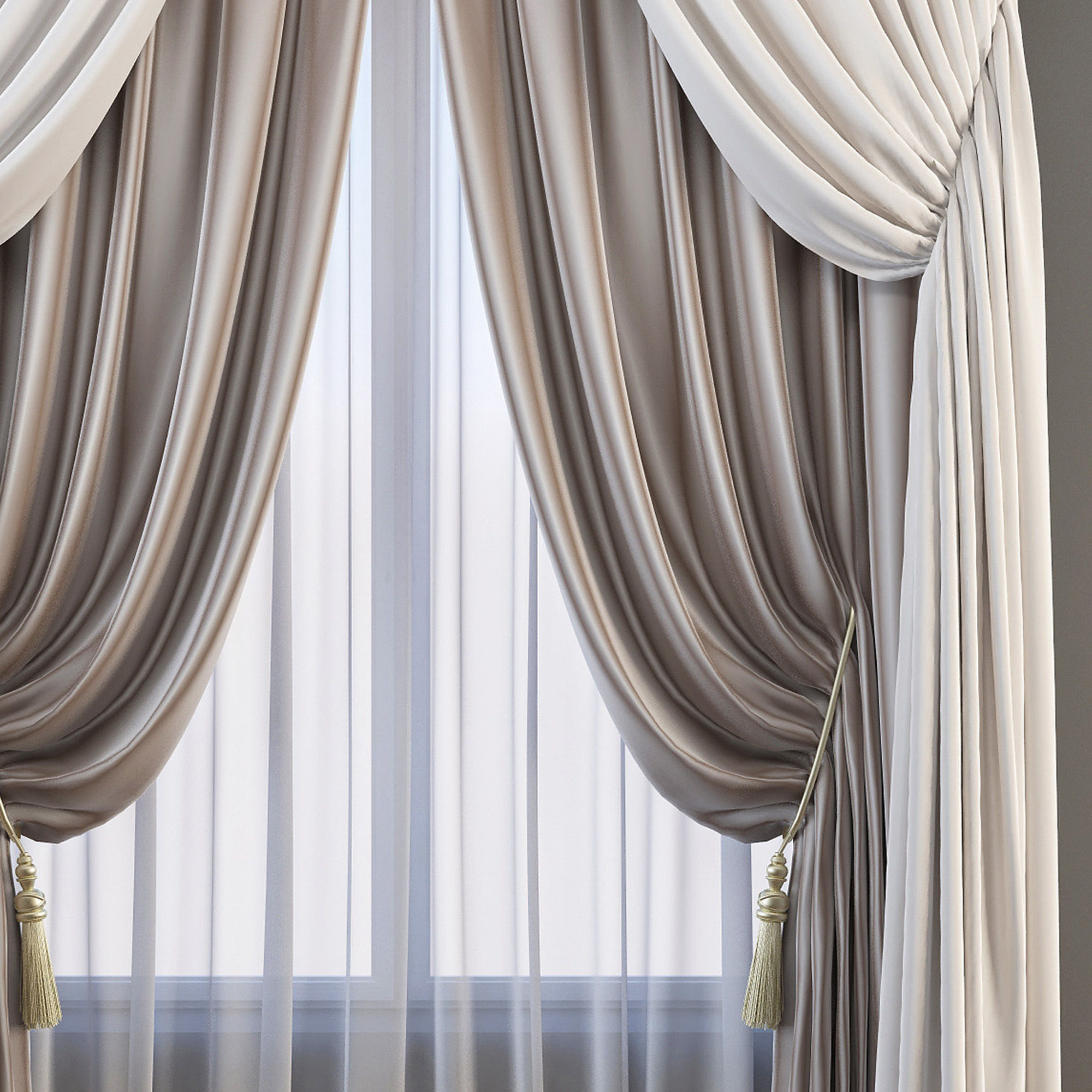 Set 63 Curtains 3D model_3