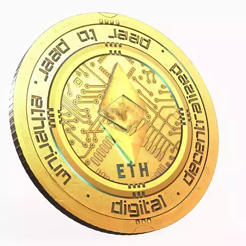 Ethereum Cryptocurrency Coin Low-poly 3D model