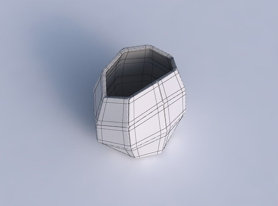 Bowl compressed with huge plates 3D print model_6