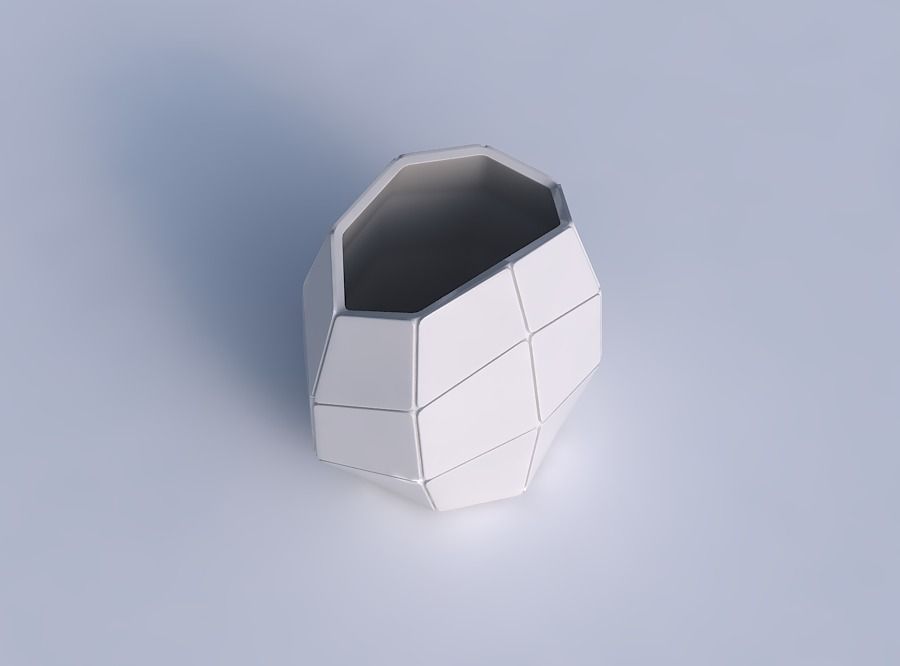 Bowl compressed with huge plates 3D print model_1