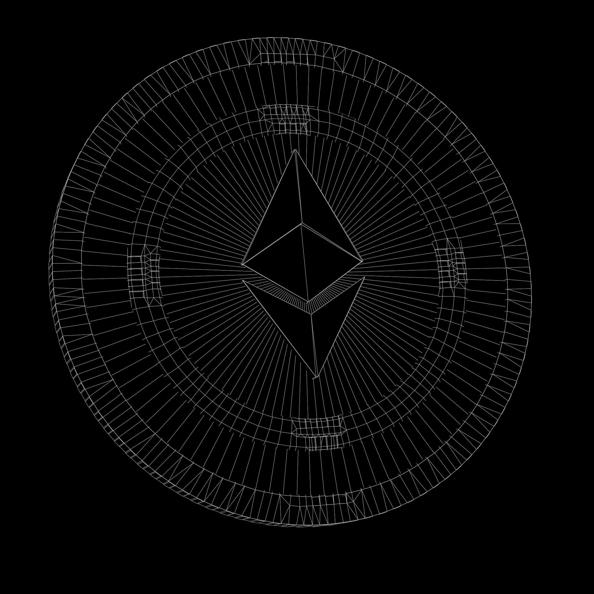 Ethereum Cryptocurrency Coin Low-poly 3D model_5