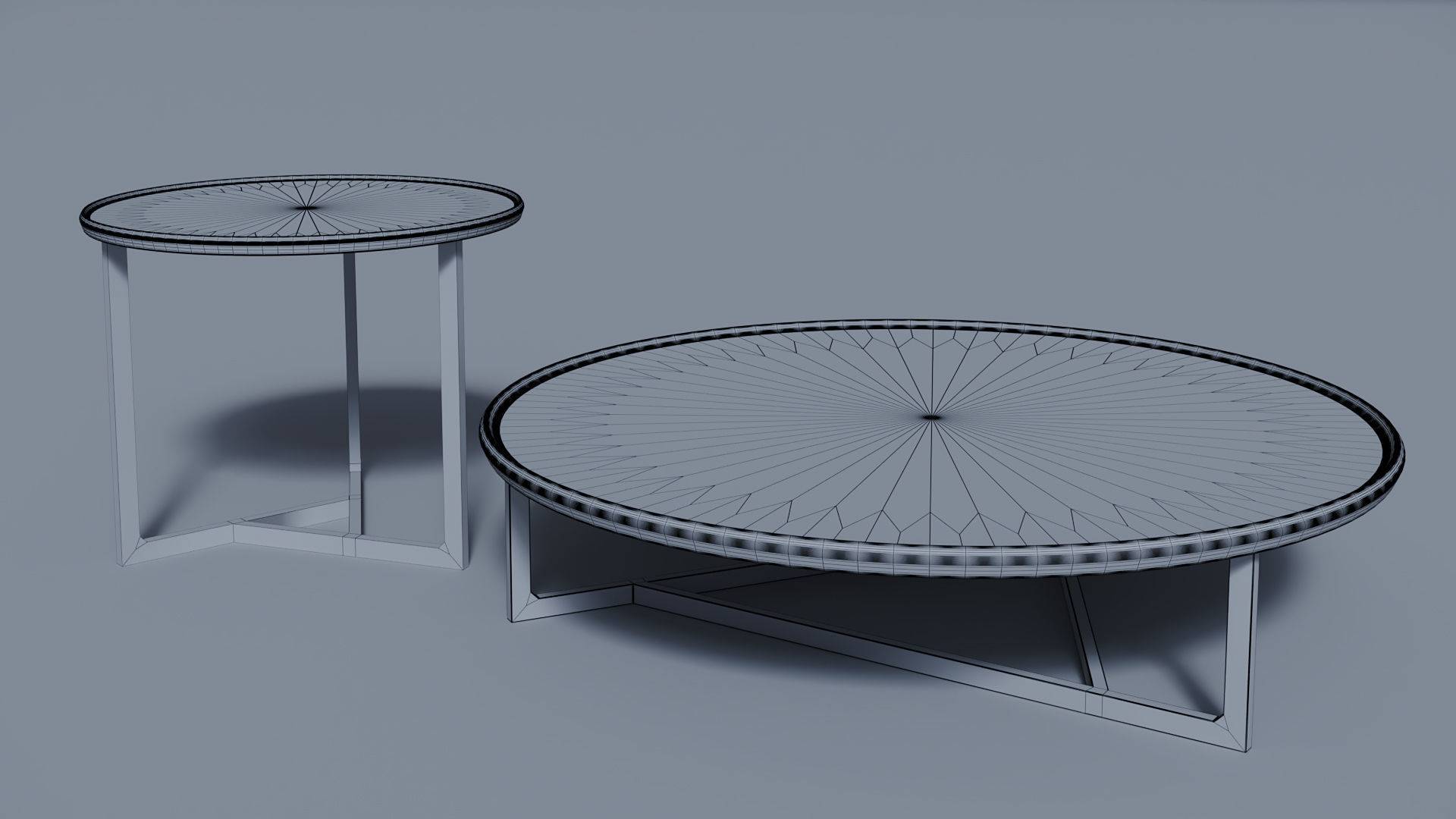 Modern Coffee and Side tables 3D model_3
