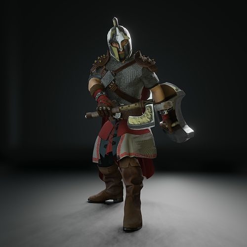 Warrior 3d model Low-poly 3D model
