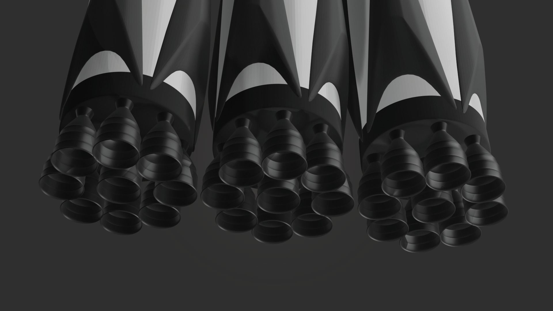 Spacex Falcon Heavy 3D Model Low-poly 3D model_3