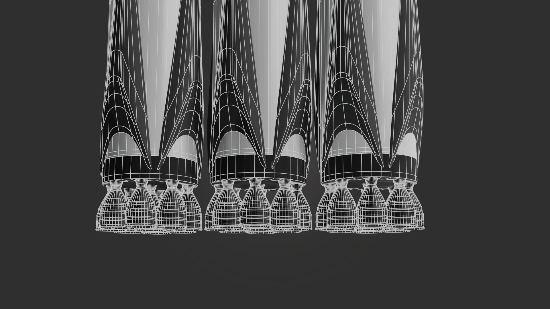 Spacex Falcon Heavy 3D Model Low-poly 3D model_8