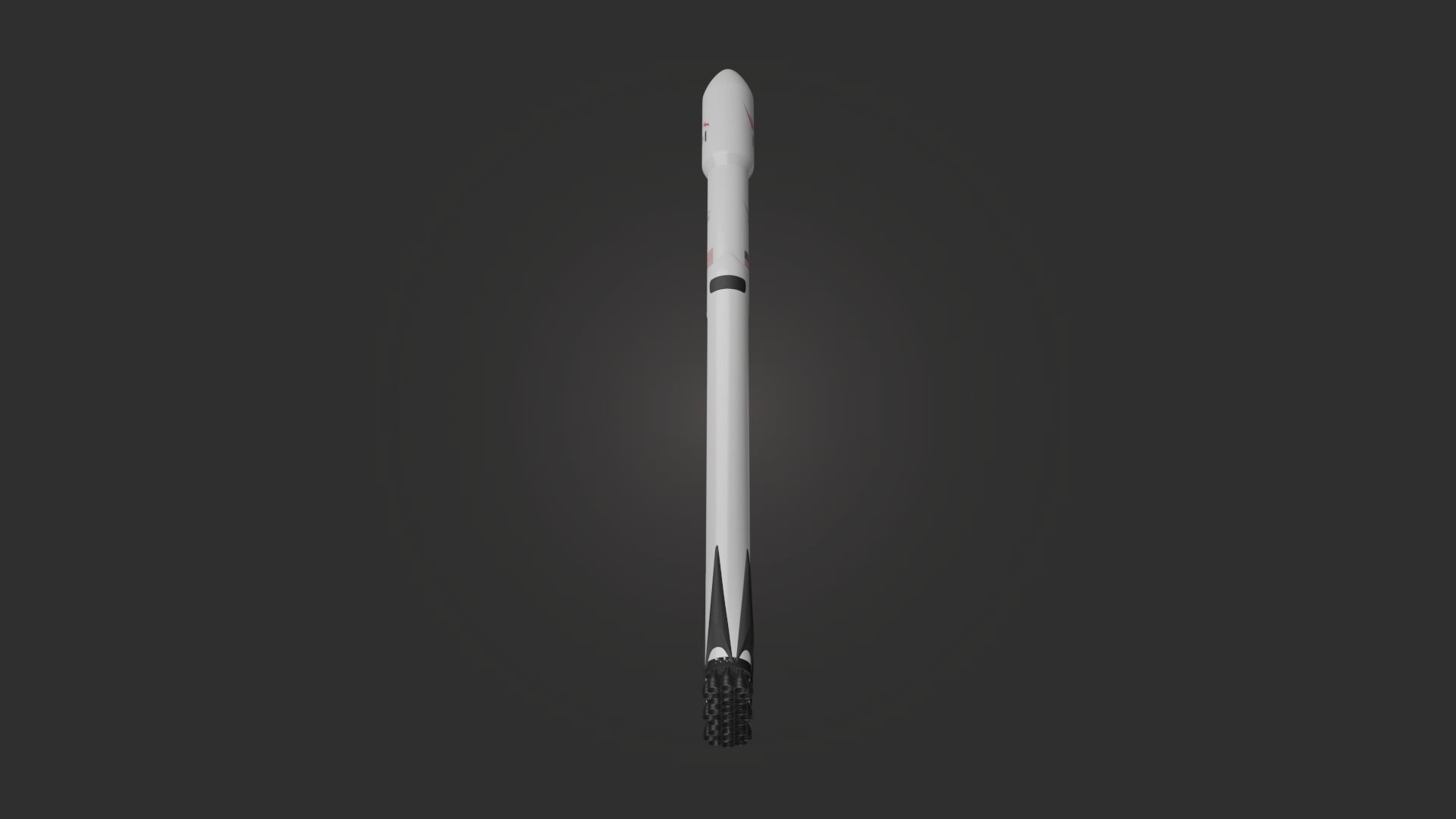 Spacex Falcon Heavy 3D Model Low-poly 3D model_6