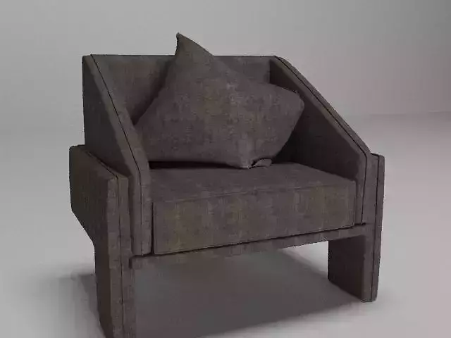 Armchair lounge chair with pillow