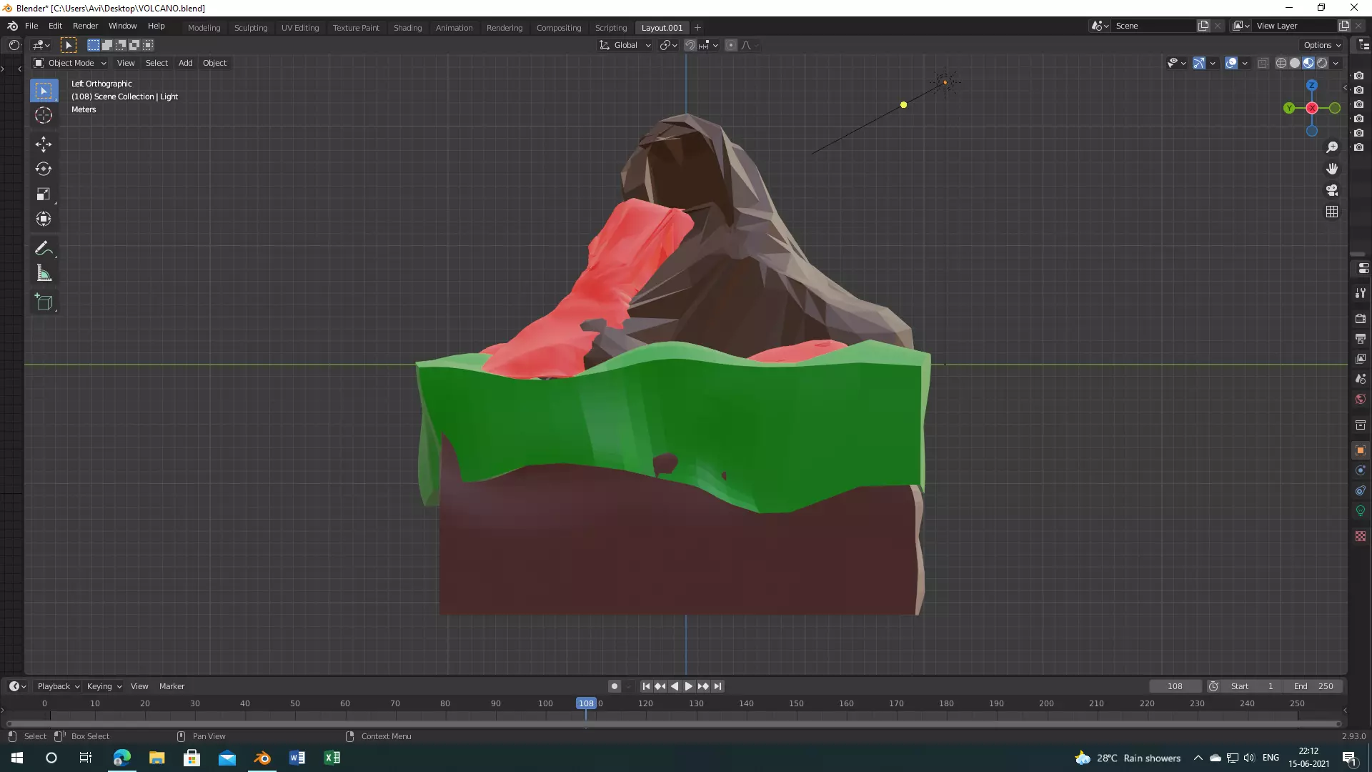 VOLCANO mountain Free 3D model_0