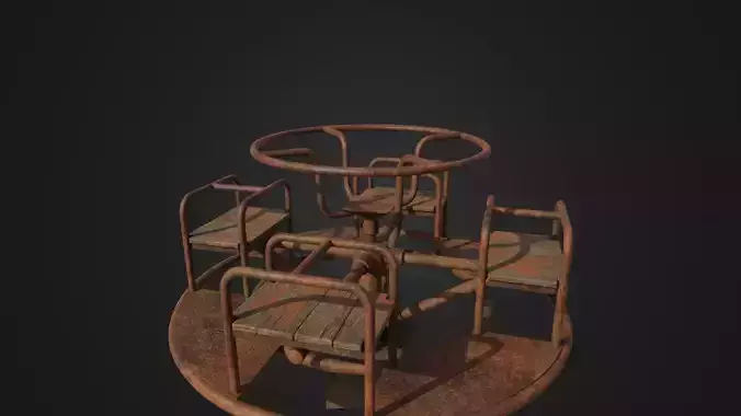 Old Worn Merry Go Round