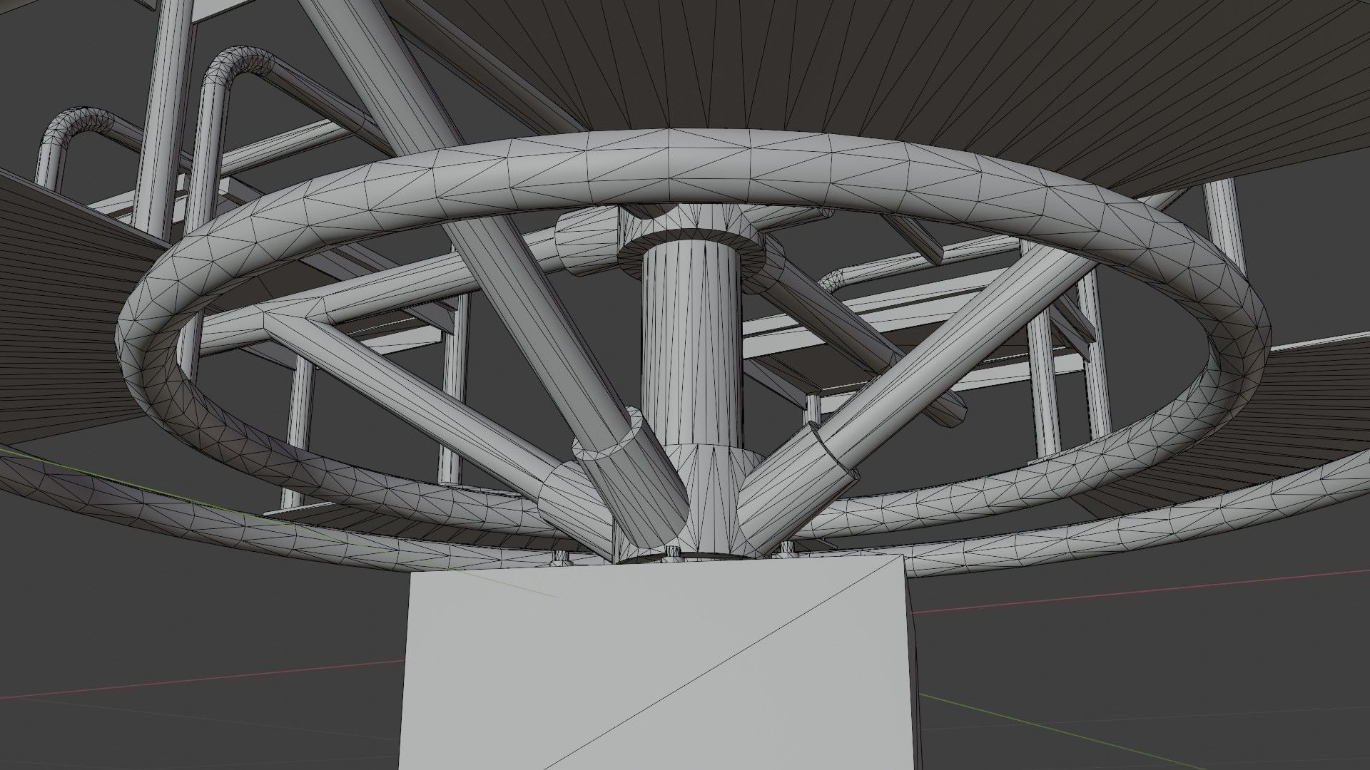 Old Worn Merry Go Round Low-poly 3D model_42