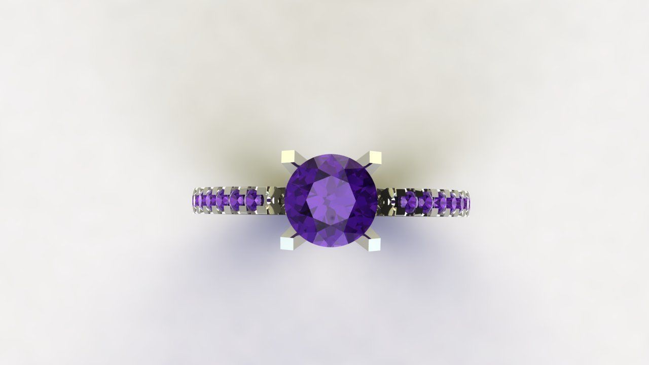 Purple Ring 3D Low-poly 3D model_2