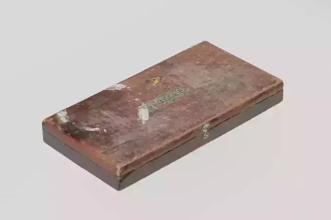 Wooden Box Micrometer Vintage 3D scan PBR 4K textures