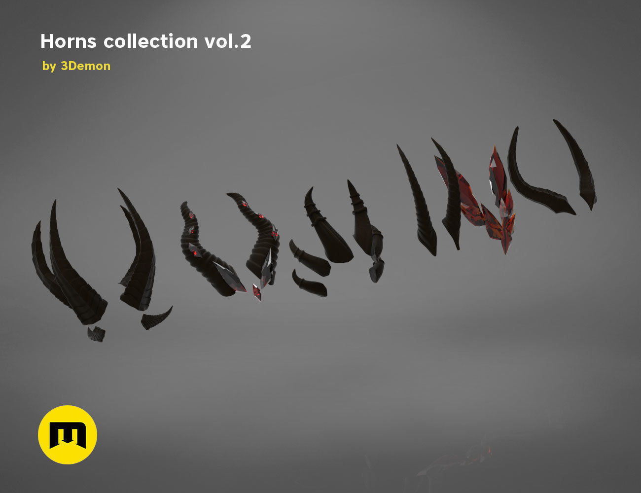 Costume Horns collection 2 3D print model_2