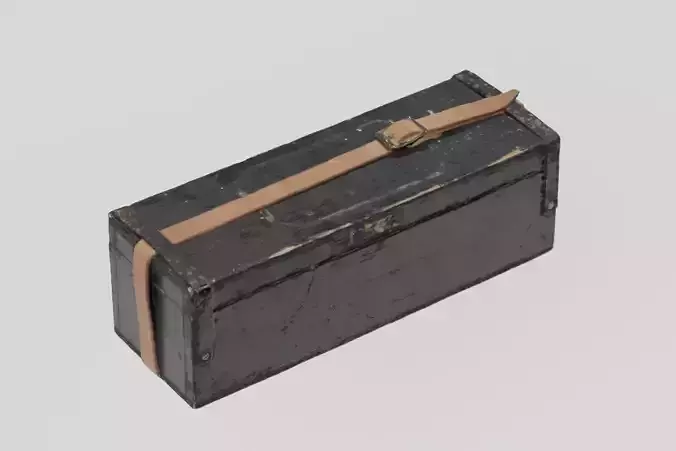 Wooden Box for Magic Lantern Slides 3D scan PBR 4K textures