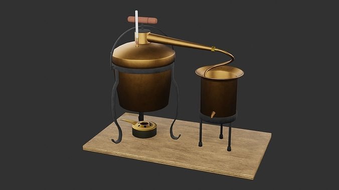 Alembic 3D Model copper distiller 3D model
