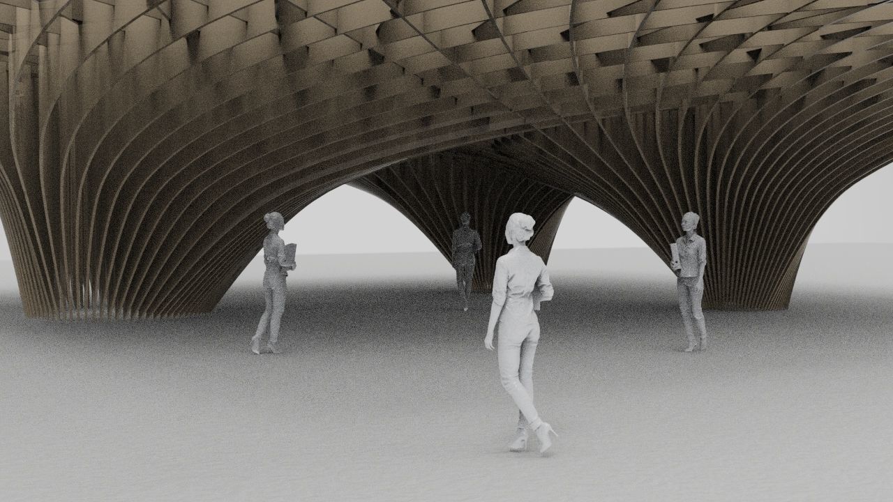 Spiral Waffle Pavilion 3D model_4