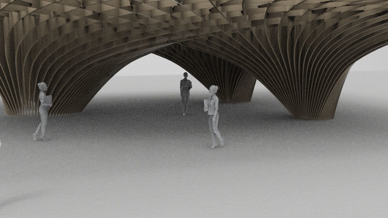 Spiral Waffle Pavilion 3D model_2