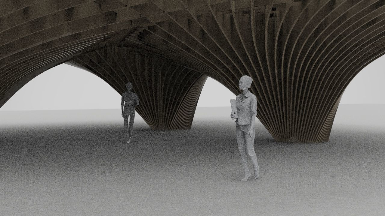 Spiral Waffle Pavilion 3D model_3