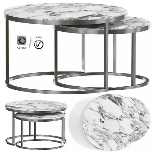 Sardinia Coffee Table Set 3D model