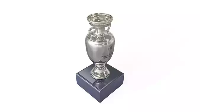 EURO 2020 European Football Championship Cup Low-poly 3D model