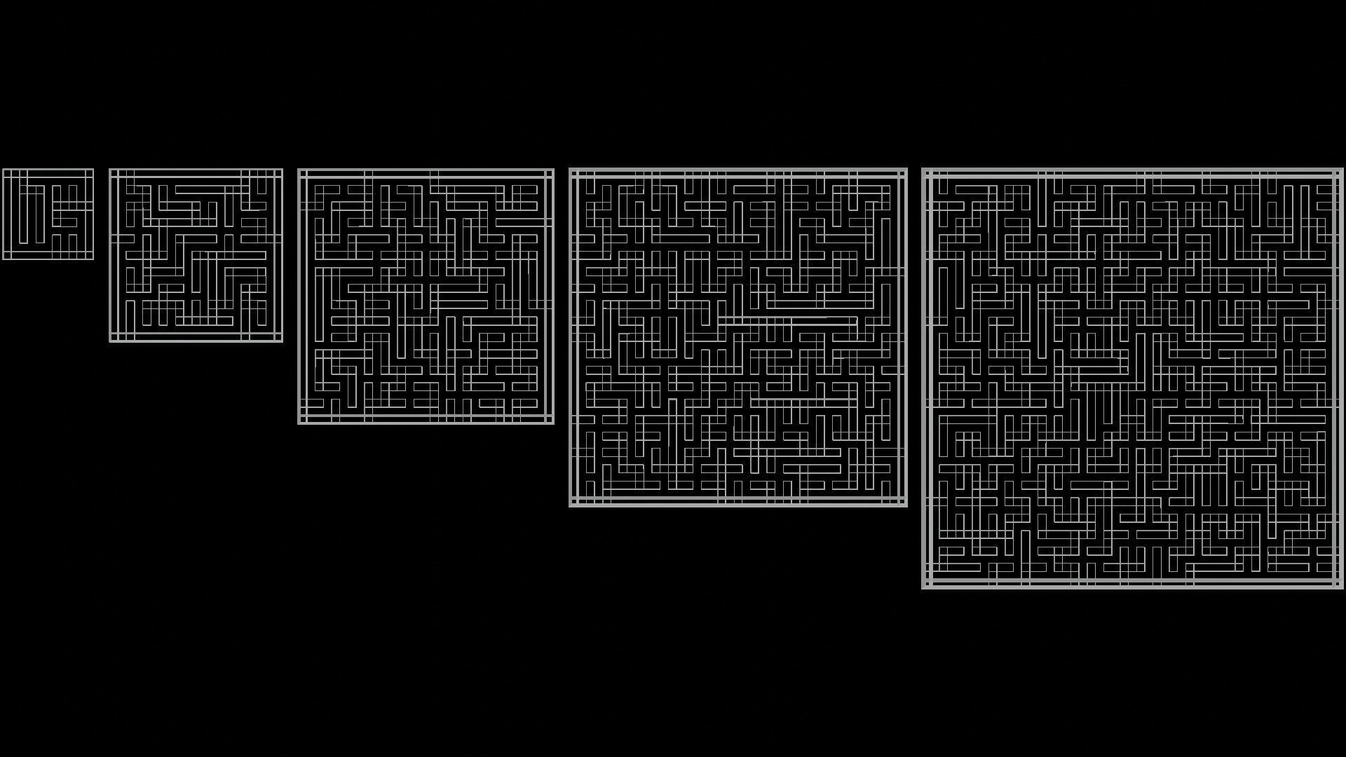 Low Poly Smart mazes collection 11x11 to 51x51 Low-poly 3D model_10