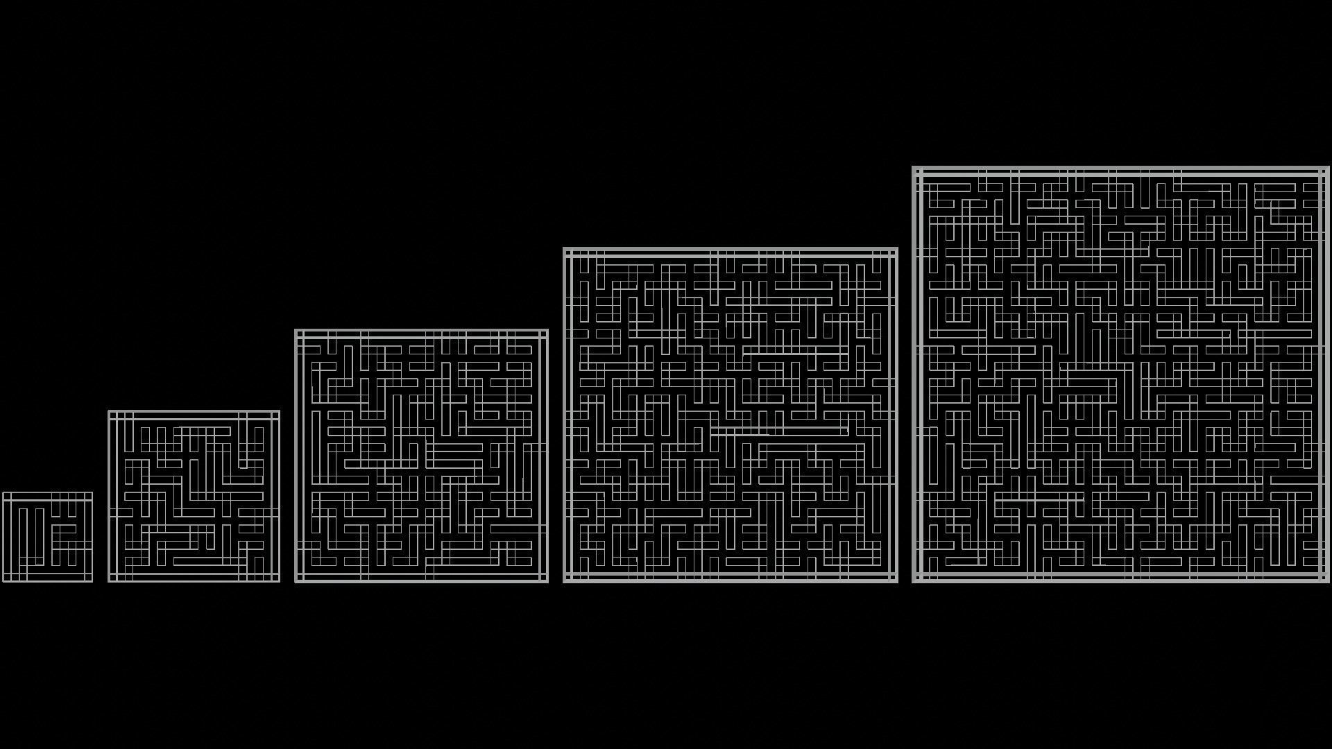 Low Poly Smart mazes collection 11x11 to 51x51 Low-poly 3D model_14