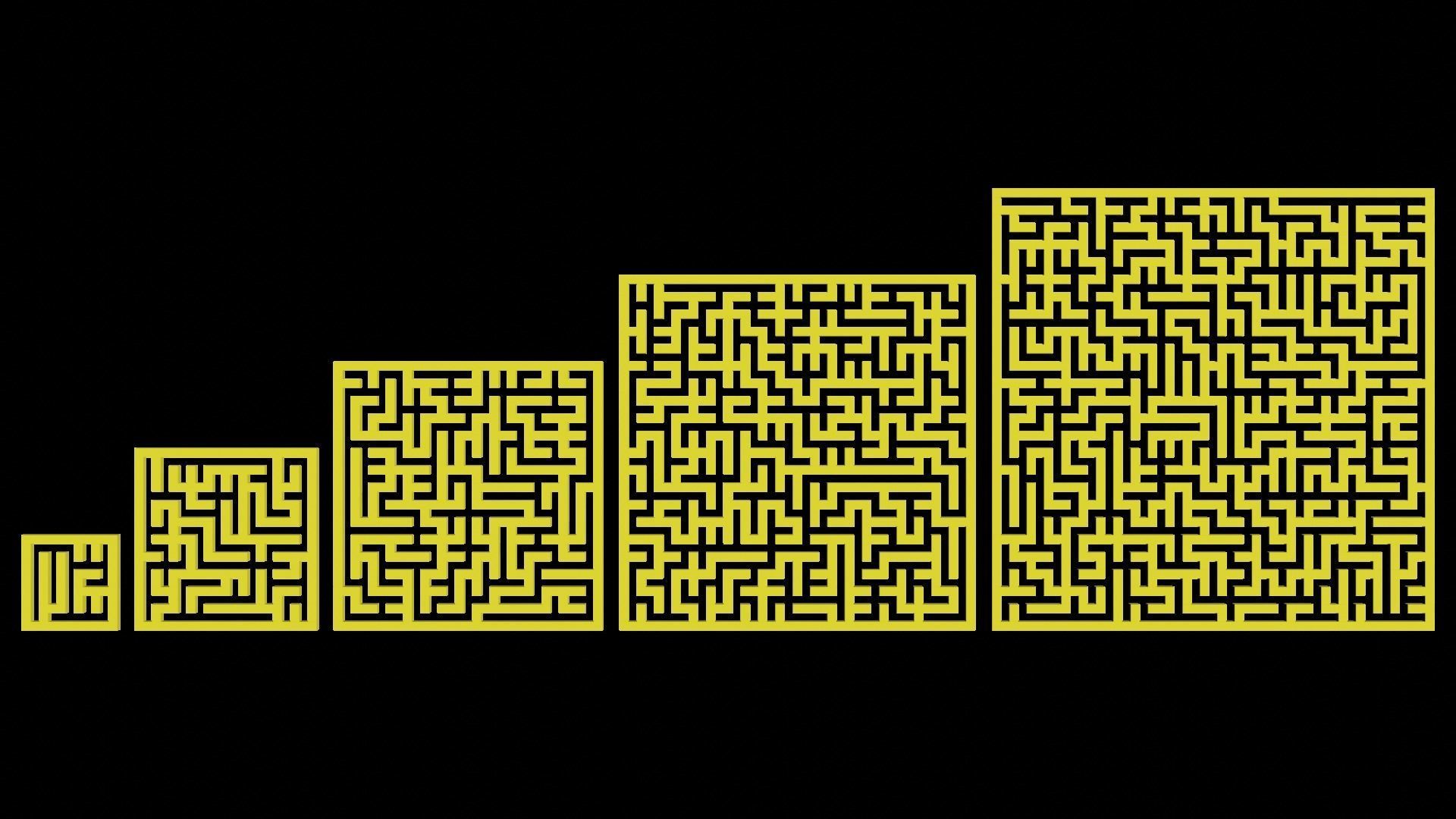 Low Poly Smart mazes collection 11x11 to 51x51 Low-poly 3D model_4