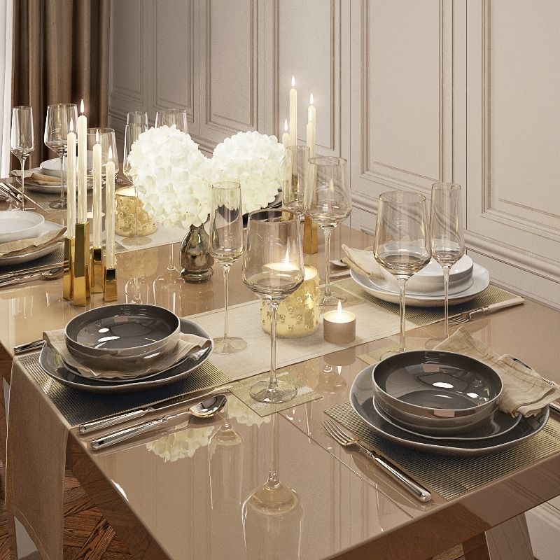 Tableware by Kelly Hoppen 3D model_0