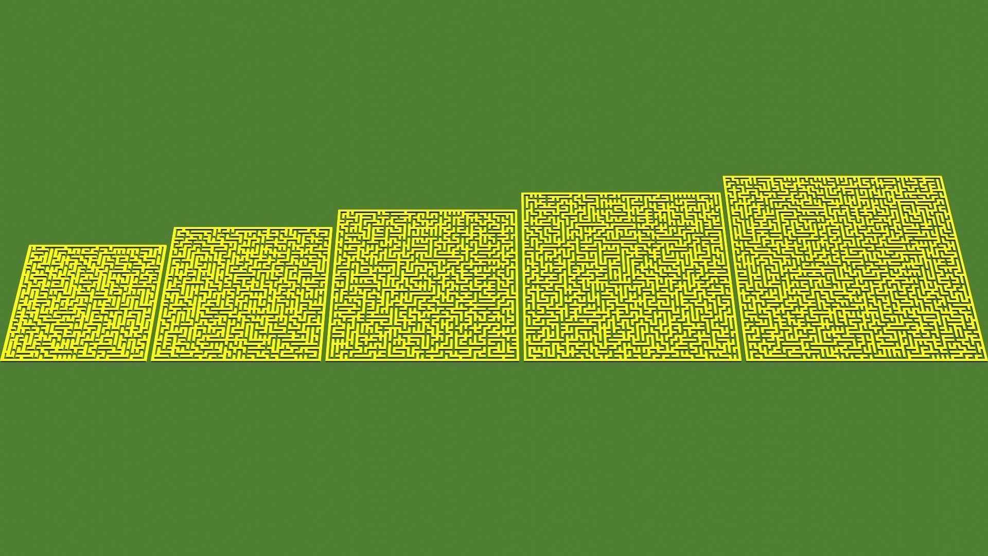 Low Poly Smart mazes collection 61x61 to 101x101 Low-poly 3D model_4