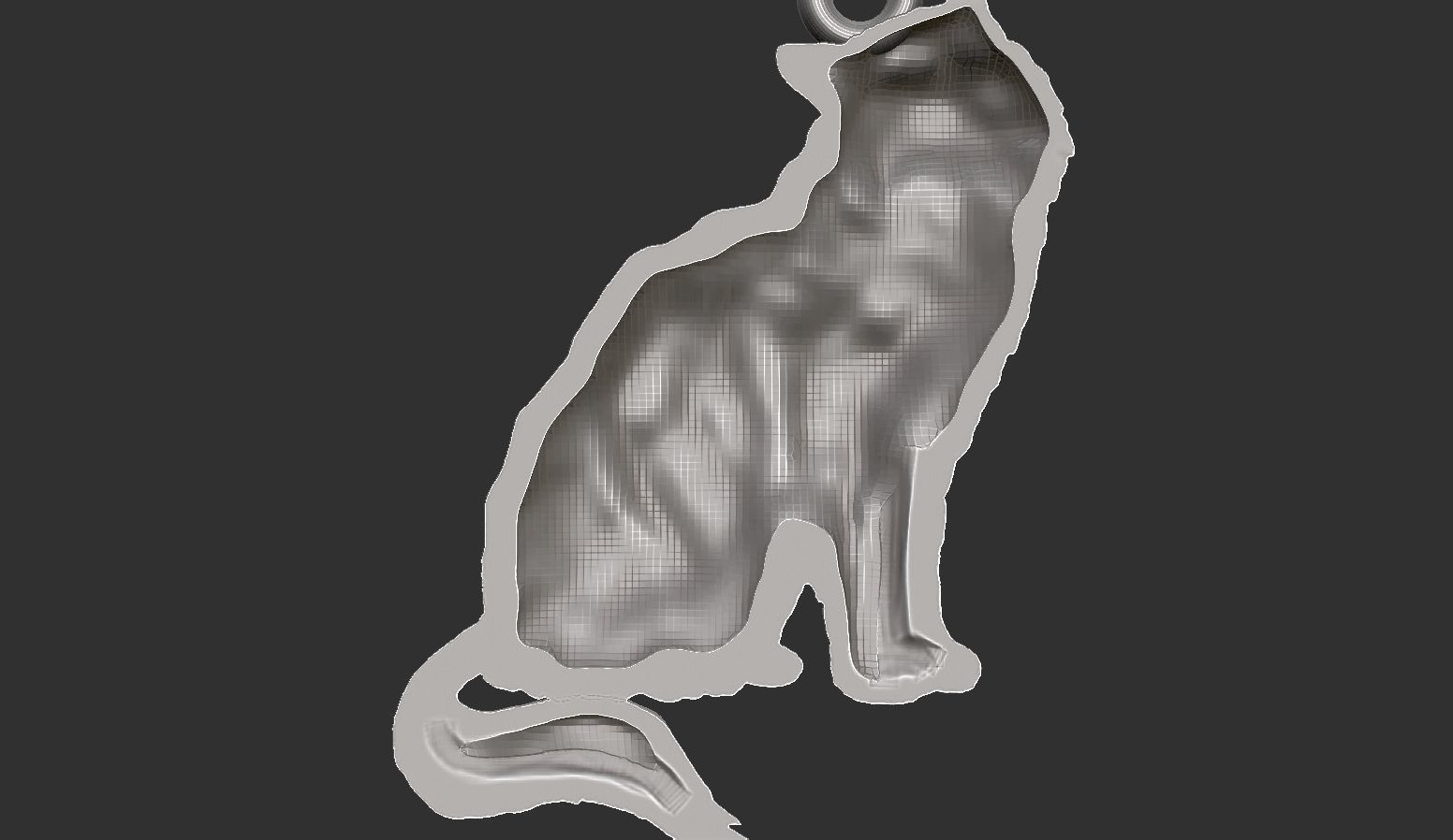 Cat Pendant  3D print model_7