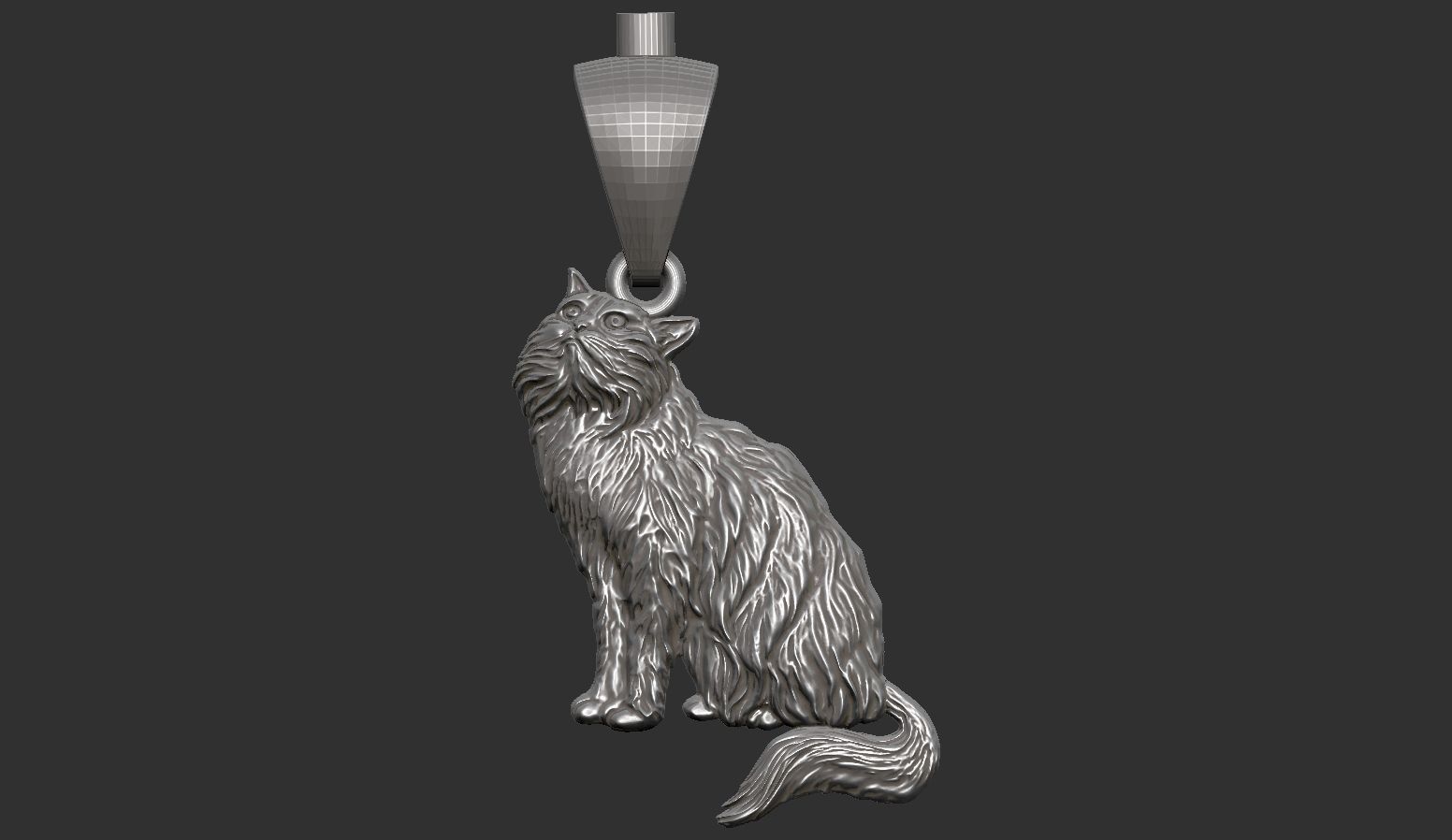 Cat Pendant  3D print model_2